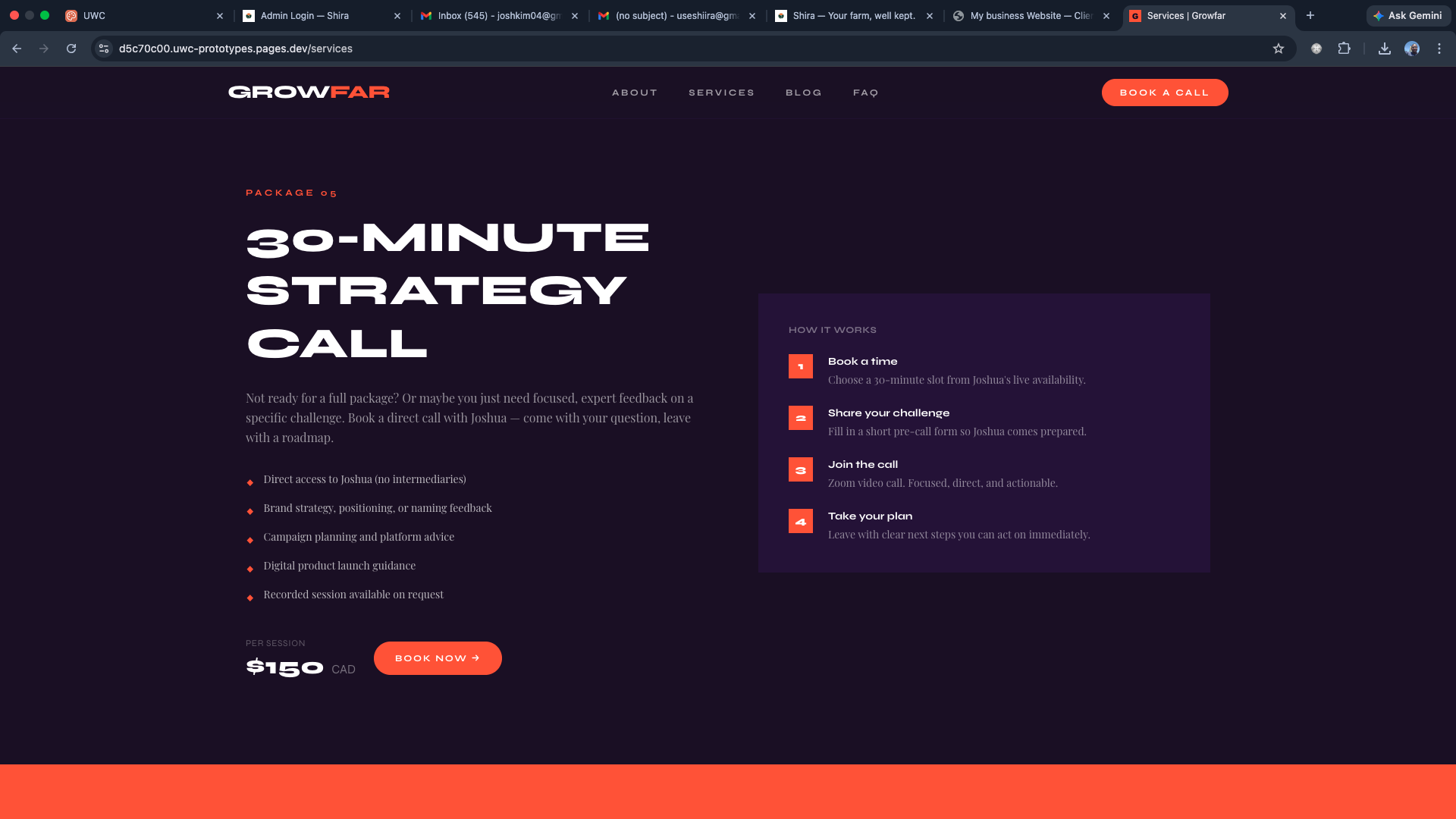 A launched UWC client site