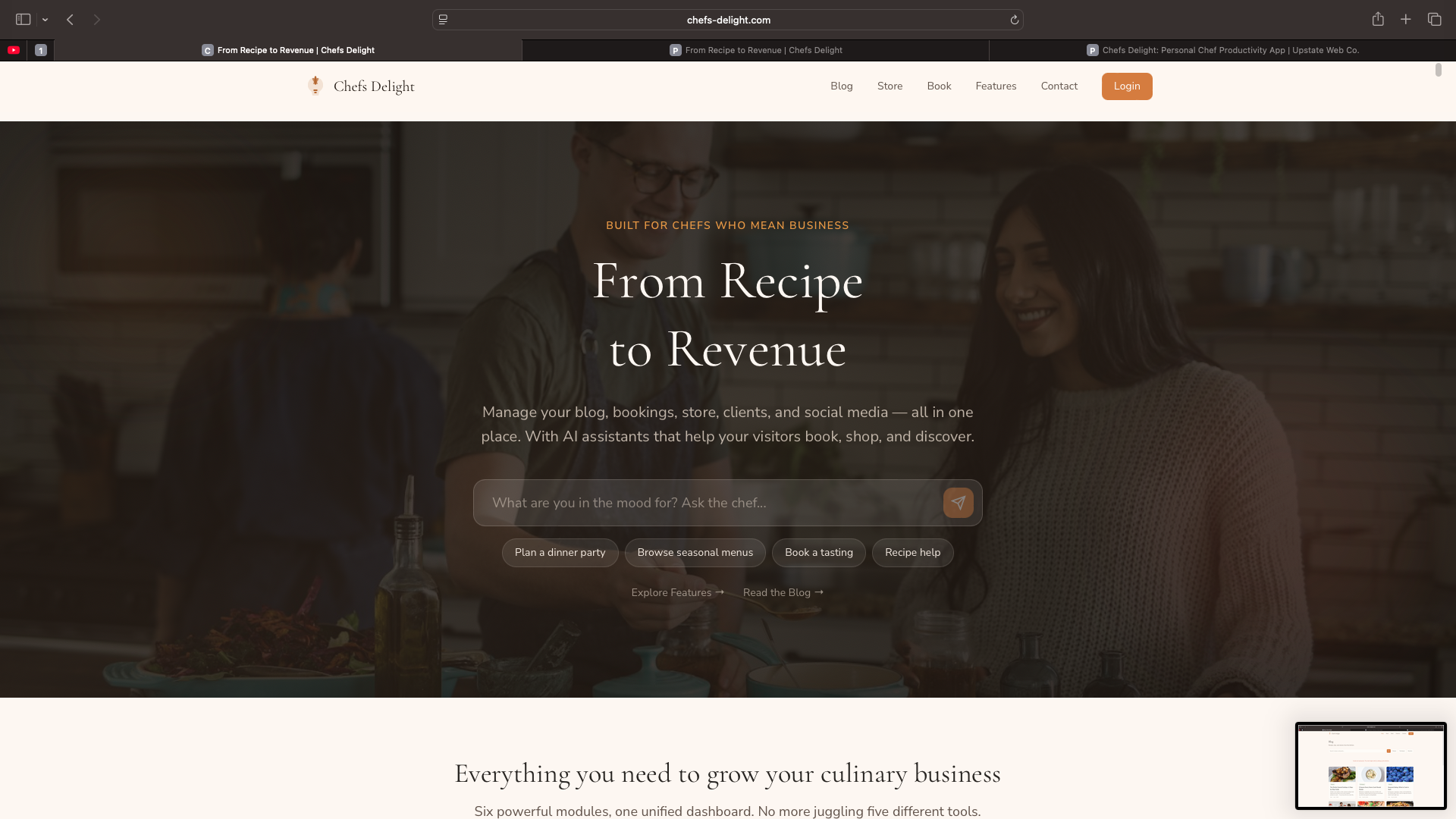 Chef's Delight: Personal Chef Productivity App