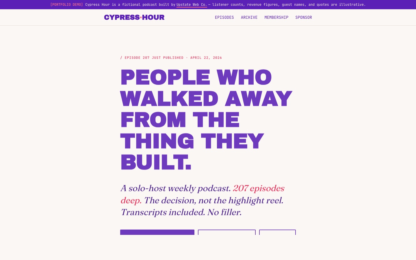 Cypress Hour website